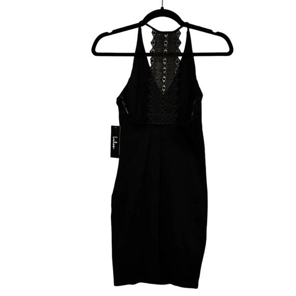 NWT LULU'S Frederica Black Lace Back Body Con Mini Dress - XS - Picture 8 of 11